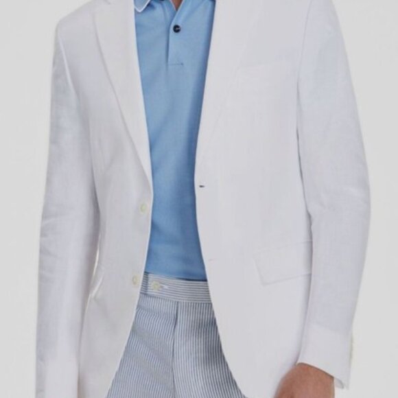 Tommy Hilfiger Mens Modern-Fit Linen Sport Coat White NWT - Picture 2 of 2